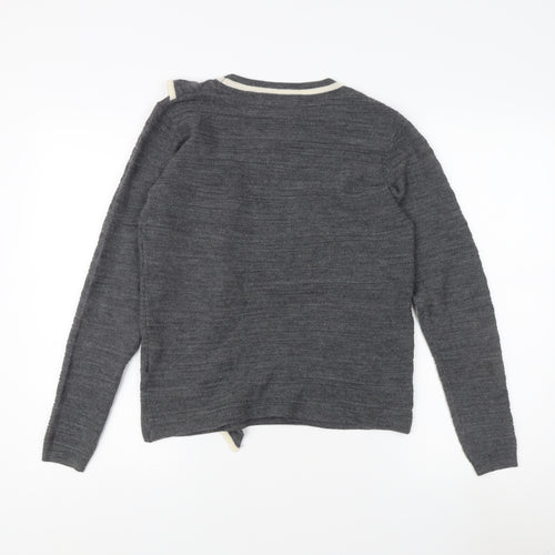 Second Female Grey Wool Pullover Jumper L Women's