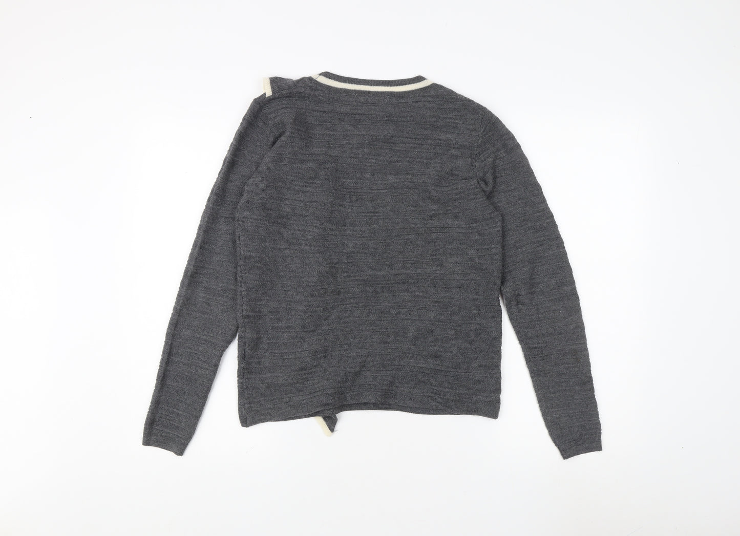 Second Female Grey Wool Pullover Jumper L Women's