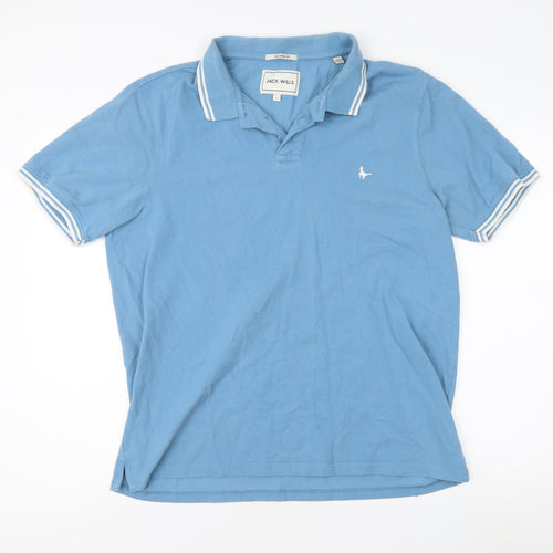 Jack Wills Men's Blue Polo Shirt Size L, Regular Fit