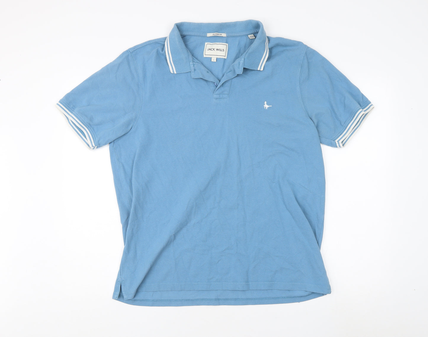 Jack Wills Men's Blue Polo Shirt Size L, Regular Fit