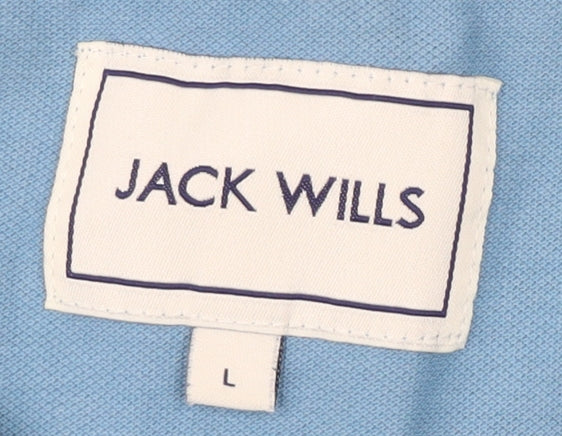 Jack Wills Men's Blue Polo Shirt Size L, Regular Fit