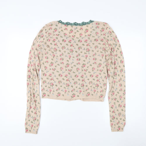 Avoca Anthology Women's Beige Floral Cardigan M