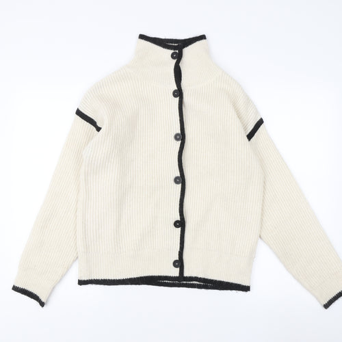 Mint Velvet Women's Ivory Cardigan S - High Neck, Button