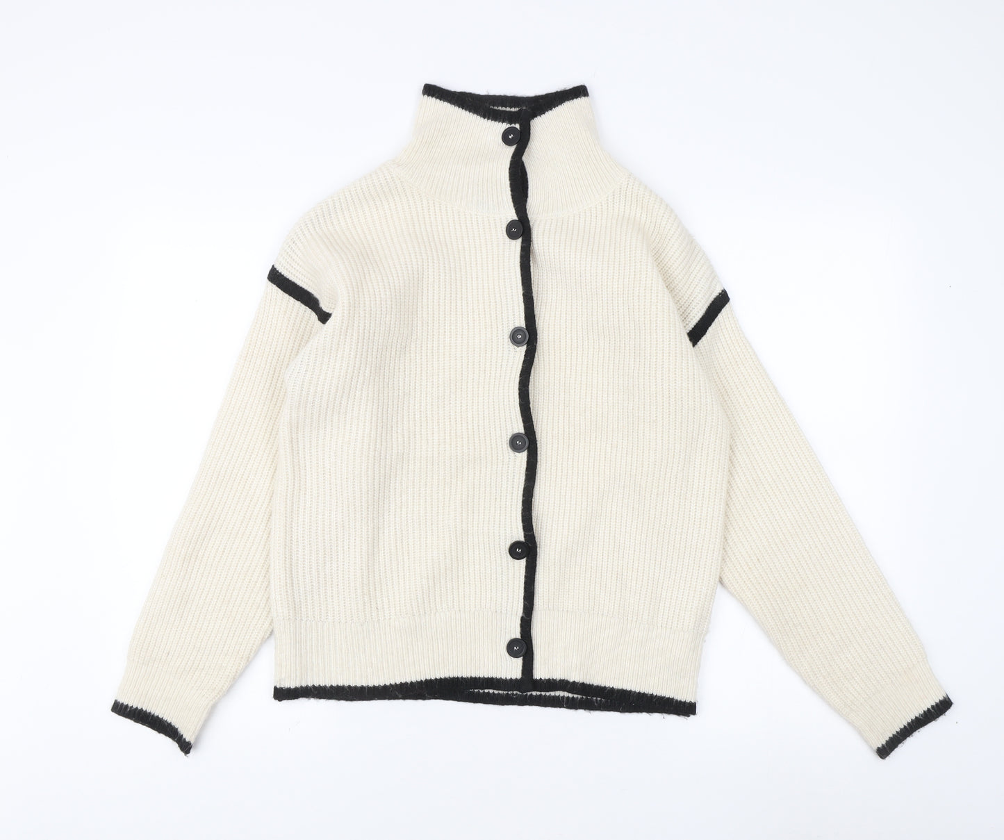 Mint Velvet Women's Ivory Cardigan S - High Neck, Button