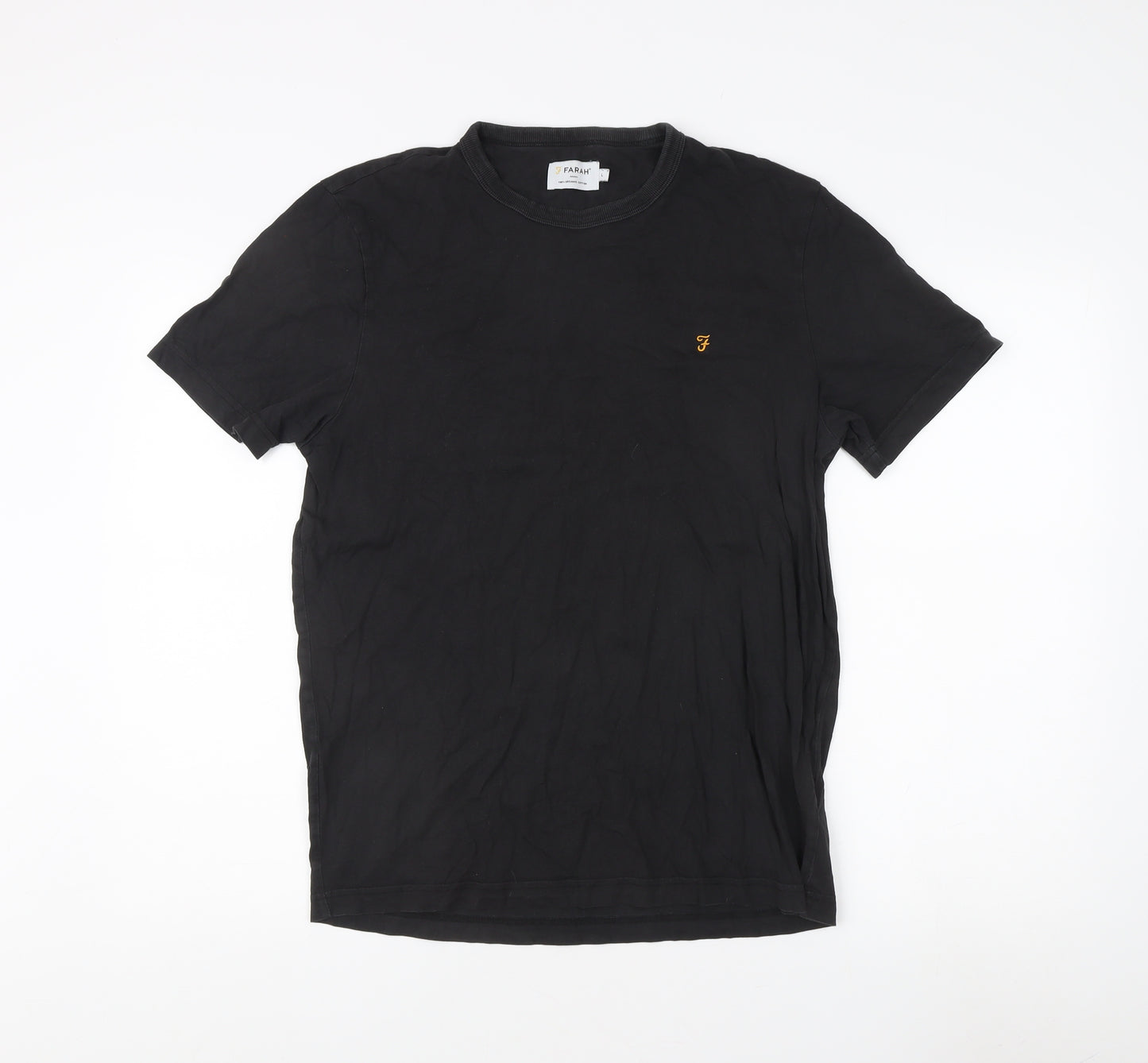 Farah Men's Black Organic Cotton T-Shirt L