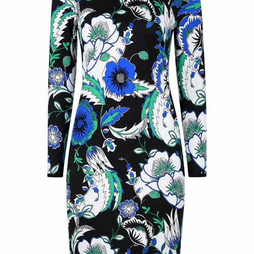 Marks and Spencer Women's Black Floral Bodycon Dress Size 8