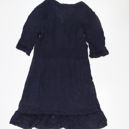 Marks & Spencer Women's Blue Lace Accent Dress Size 14