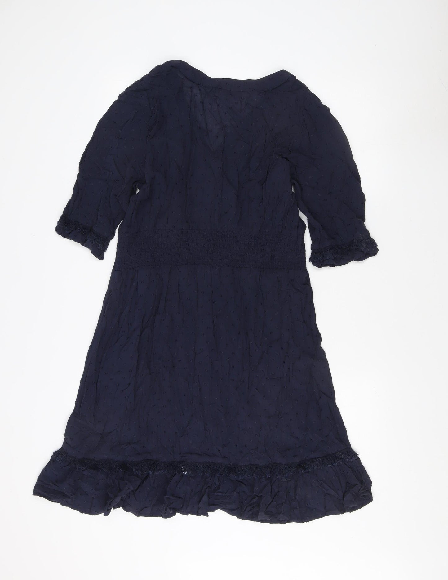 Marks & Spencer Women's Blue Lace Accent Dress Size 14