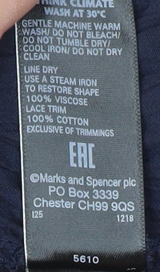 Marks & Spencer Women's Blue Lace Accent Dress Size 14
