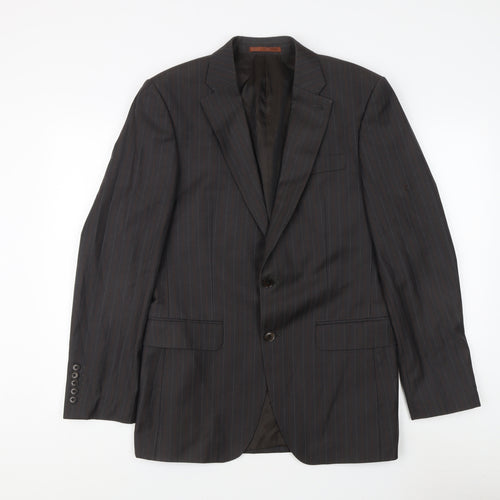 Next Men's Grey Wool Blazer 38R Single-Breasted