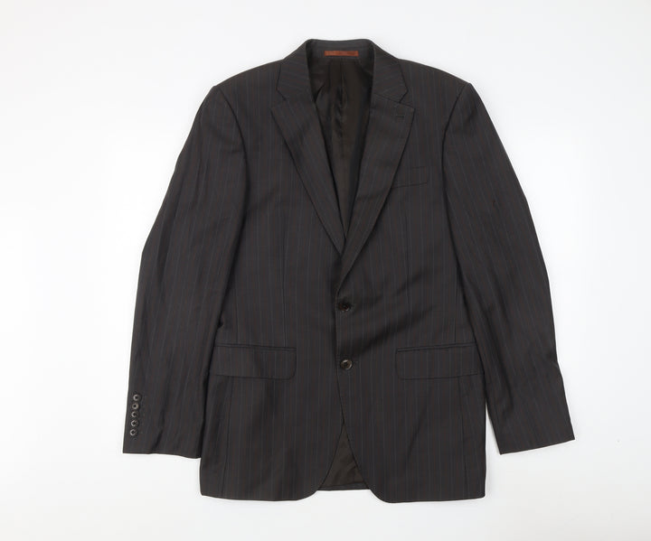 Next Men's Grey Wool Blazer 38R Single-Breasted