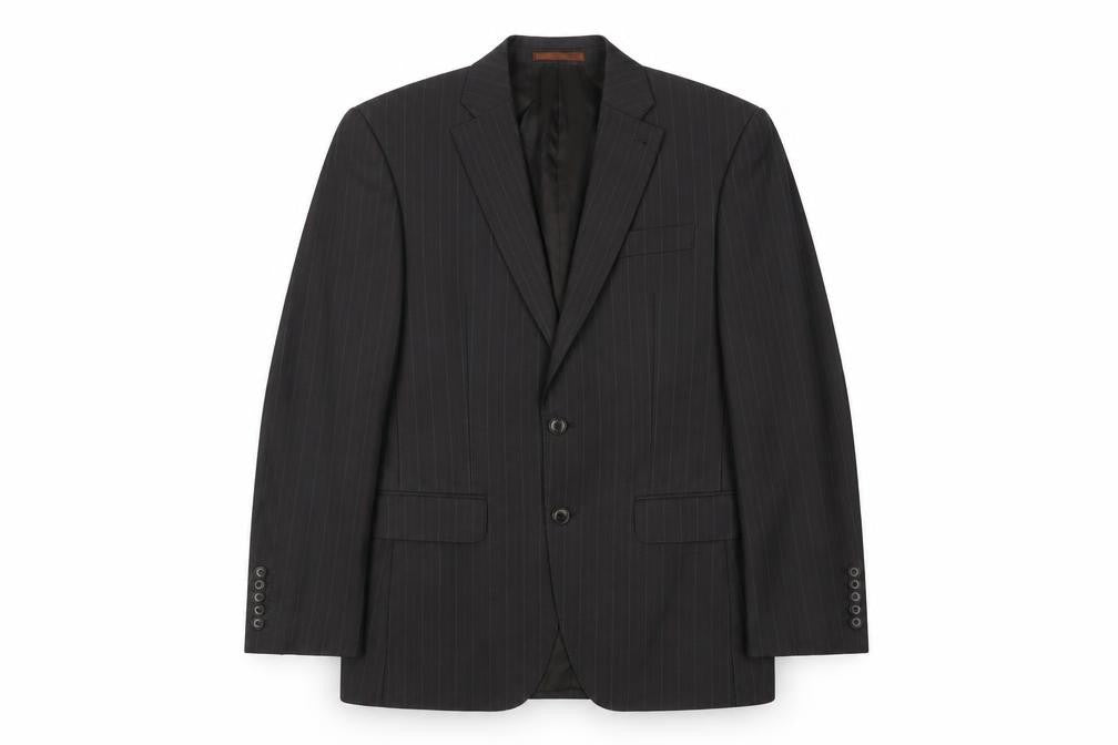 Front view of Next Men's Grey Wool Blazer 38R Single-Breasted