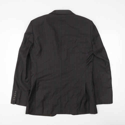 Next Men's Grey Wool Blazer 38R Single-Breasted
