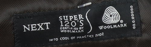 Next Men's Grey Wool Blazer 38R Single-Breasted