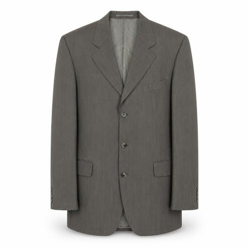 Diffney Men's Brown Striped Wool Blazer, Formal 40