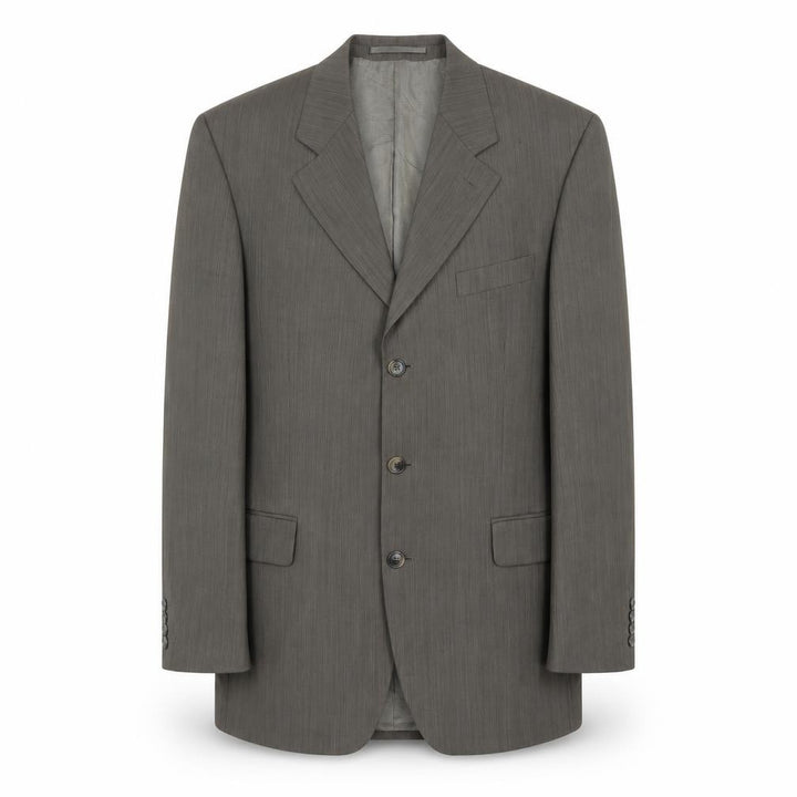 Diffney Men's Brown Striped Wool Blazer, Formal 40