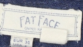 Fat Face Women's Blue Open Front Cardigan UK Size 10 Cotton