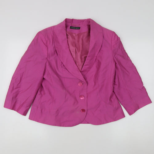Alex & Co Women's Pink Blazer Size 14 Classic Fit