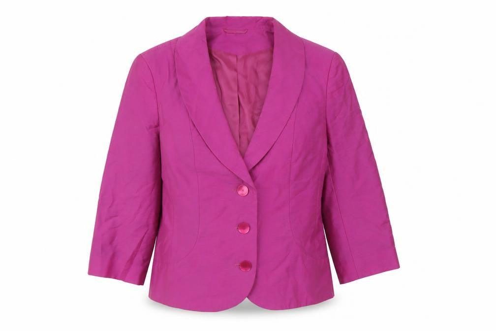Front view of Alex & Co Women's Pink Blazer, size 14, Classic Fit