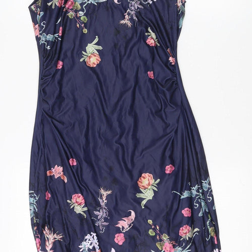 Yumi Women's 12 Multicoloured Floral Knit Dress