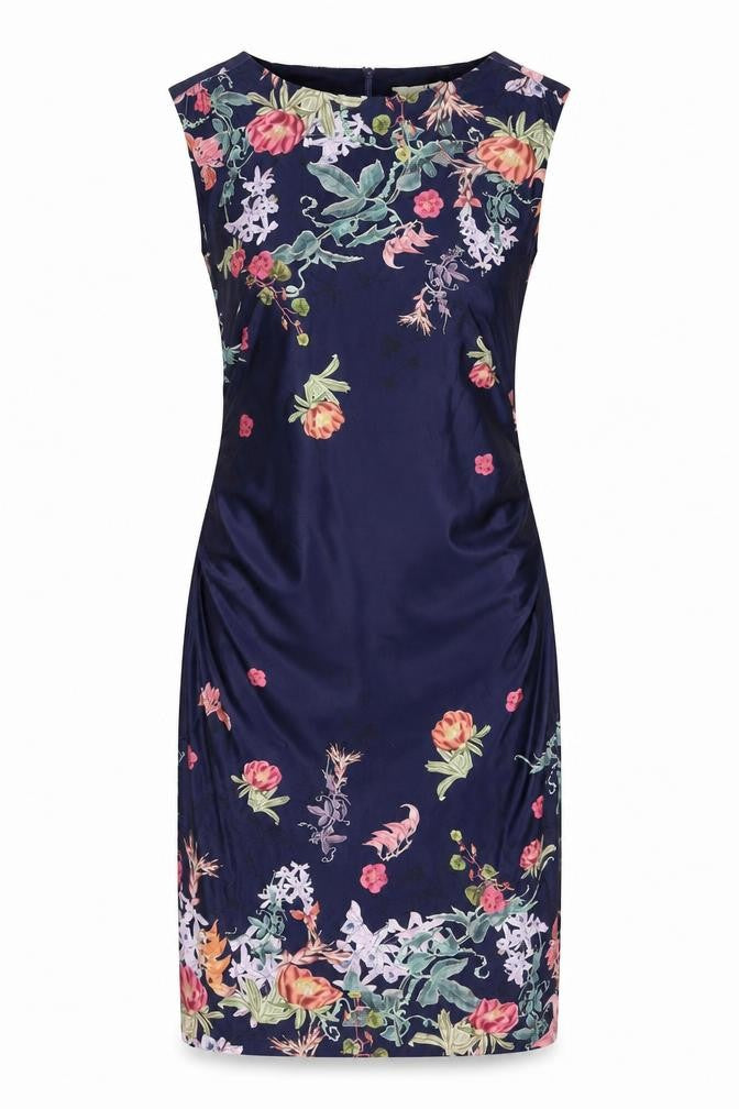 Front view of Yumi Women's 12 Multicoloured Floral Knit Dress
