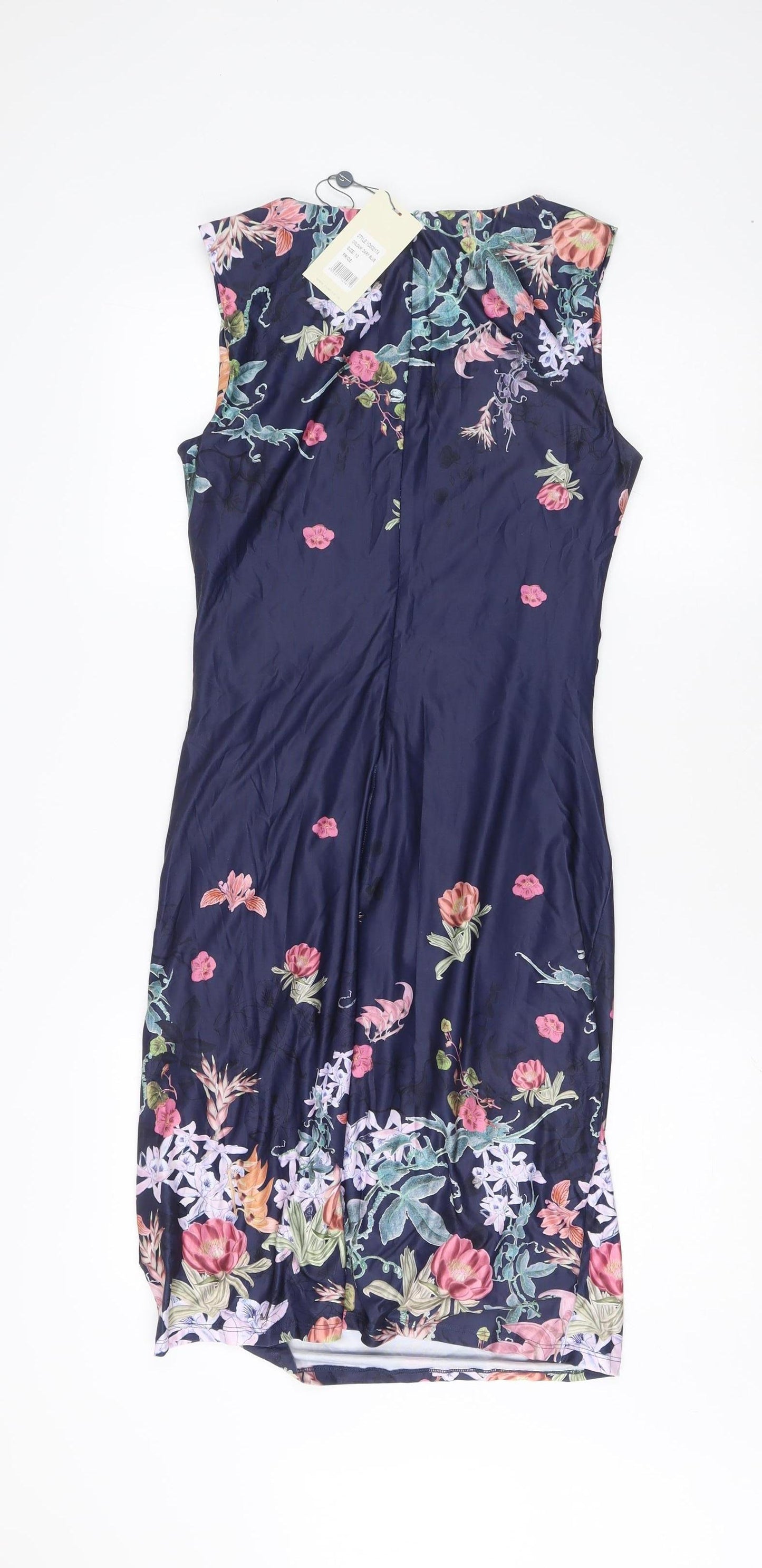 Yumi Women's 12 Multicoloured Floral Knit Dress