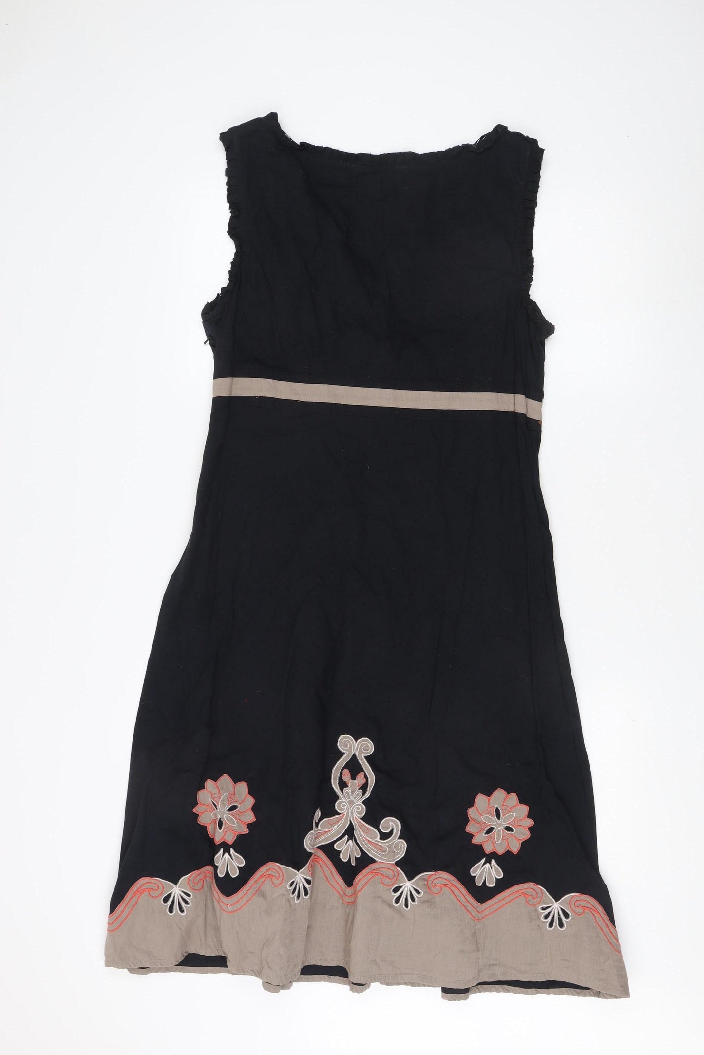 Rocha John Rocha Black Floral Embroidered Dress 16