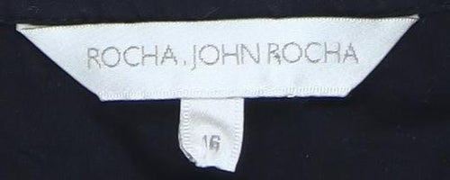 Rocha John Rocha Black Floral Embroidered Dress 16