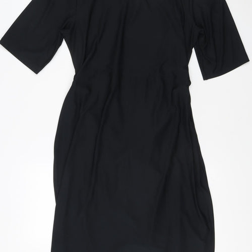 Avon Women's Black Animal Print Half Sleeve Dress 16-18