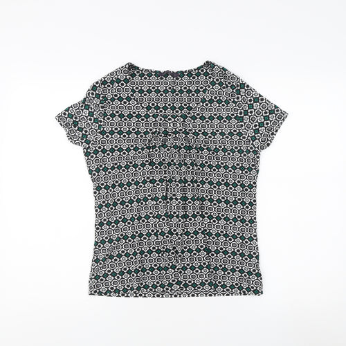 Marks and Spencer Women’s Black Geometric Top Size 12