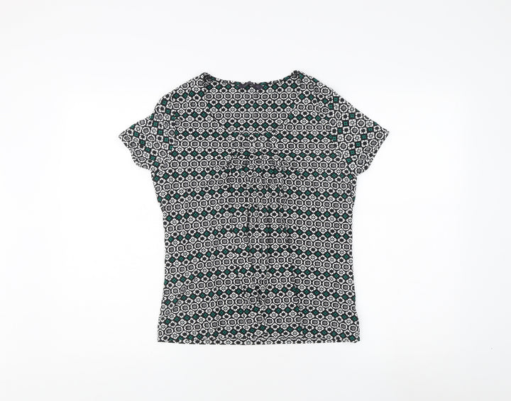 Marks and Spencer Women’s Black Geometric Top Size 12