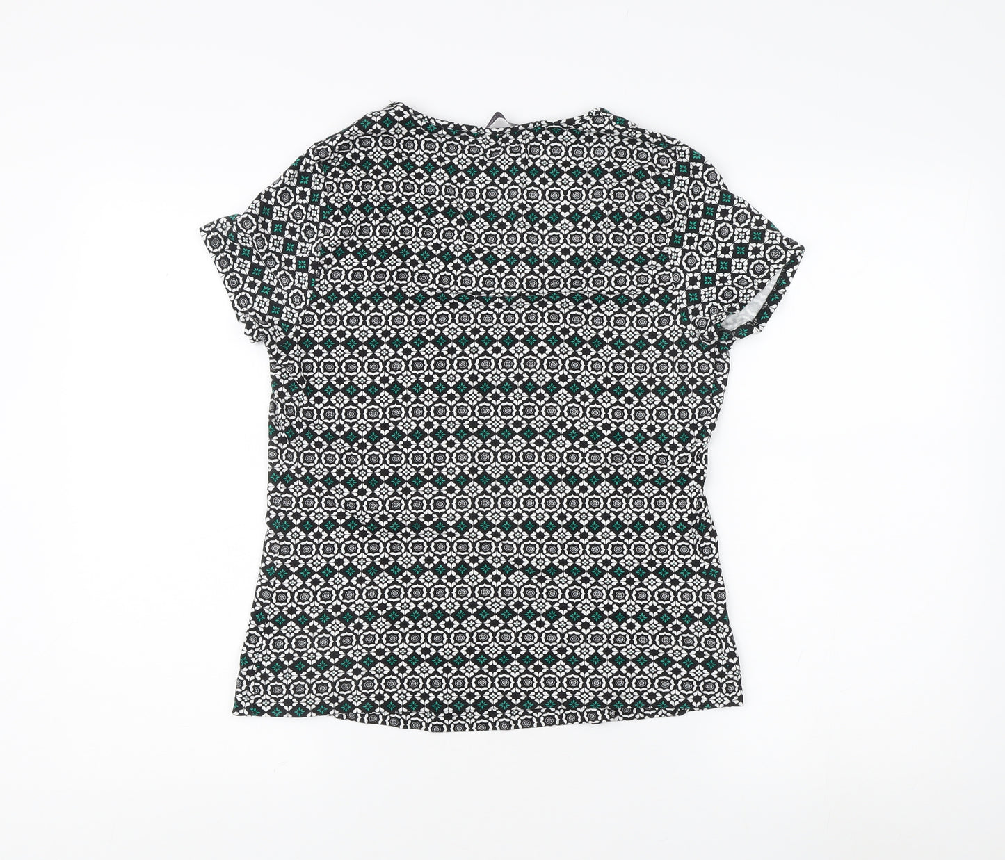 Marks and Spencer Women’s Black Geometric Top Size 12