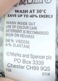 Marks and Spencer Women’s Black Geometric Top Size 12