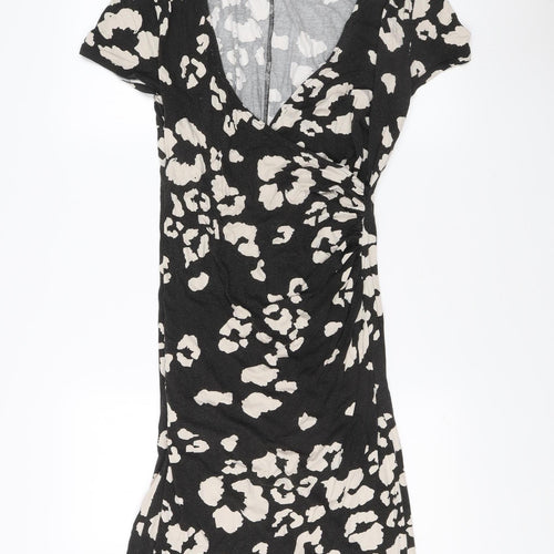 Fenn Wright Manson Women's Black Animal Print Dress Size 14