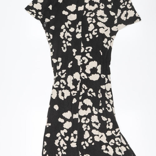 Fenn Wright Manson Women's Black Animal Print Dress Size 14