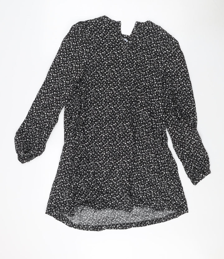 ONLY Women's Black Floral Blouse, Size S, Elegant Casual
