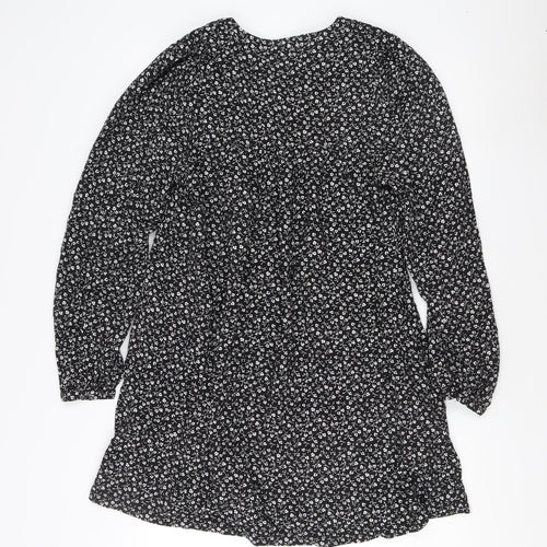 ONLY Women's Black Floral Blouse, Size S, Elegant Casual