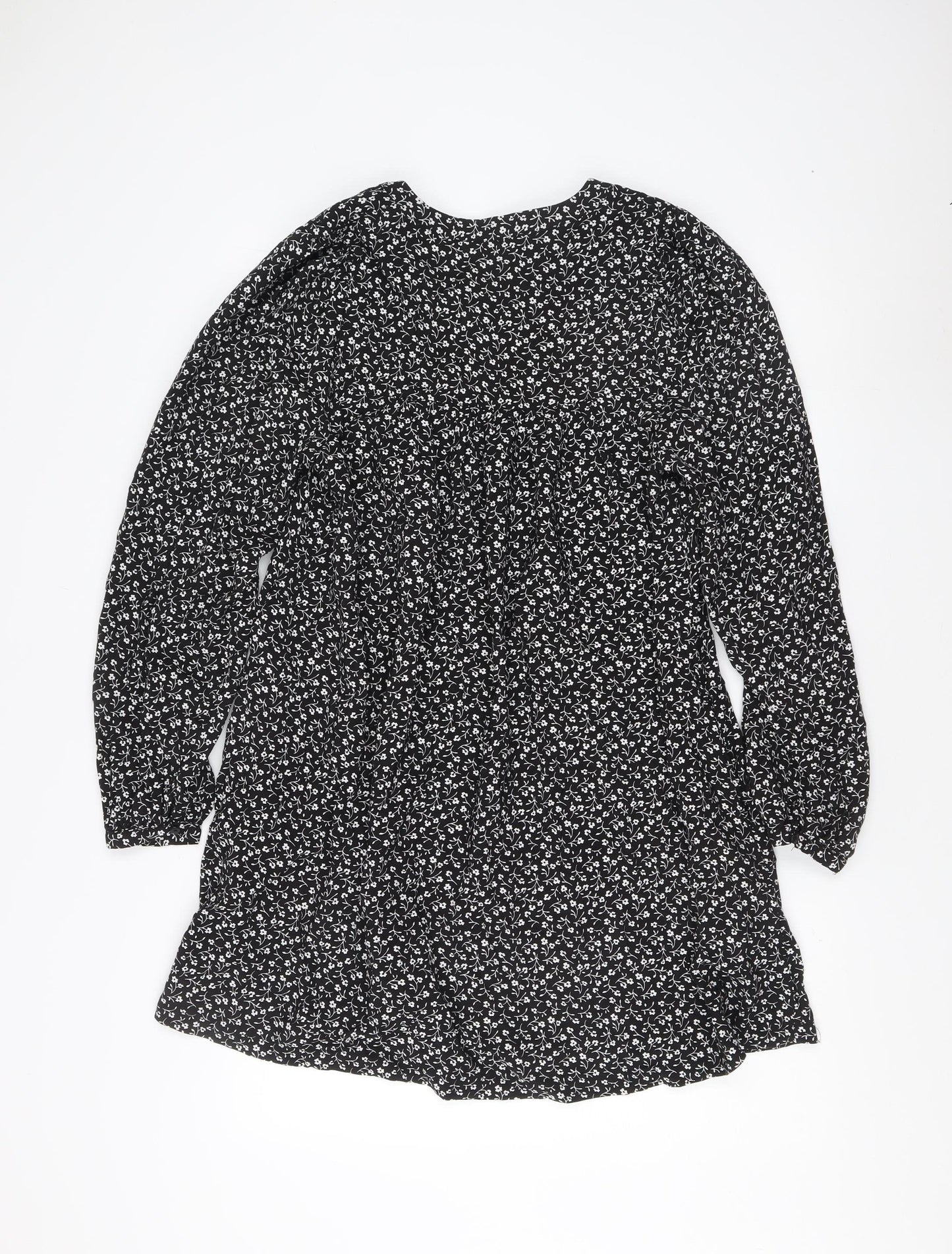 ONLY Women's Black Floral Blouse, Size S, Elegant Casual