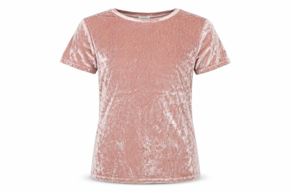 Next Girls Pink Velvet T-Shirt, 11 Years, Casual Short Sleeve