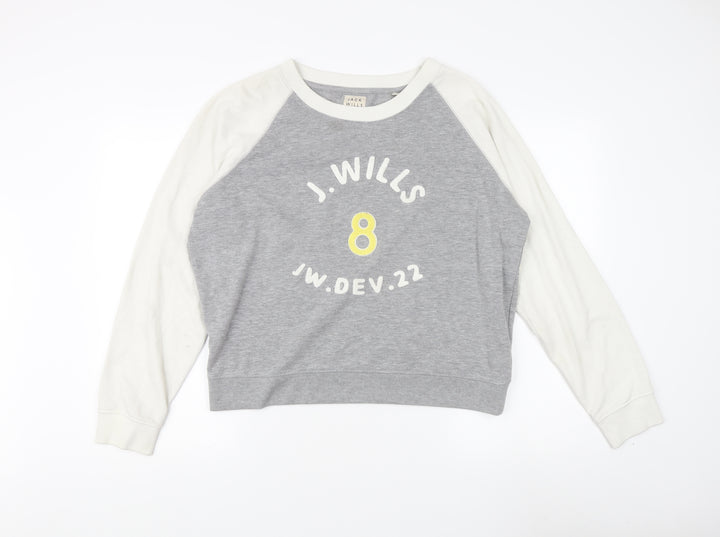 Jack Wills Women's Grey Crew Neck Sweatshirt Size 14