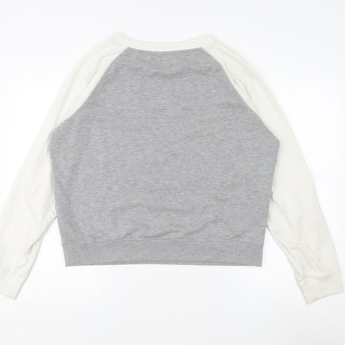 Jack Wills Women's Grey Crew Neck Sweatshirt Size 14