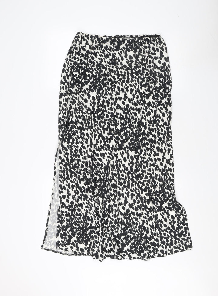 River Island Women's Black Animal Print Pencil Skirt Size 16