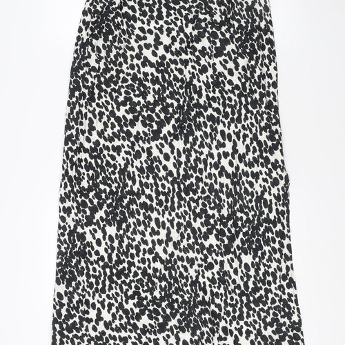 River Island Women's Black Animal Print Pencil Skirt Size 16