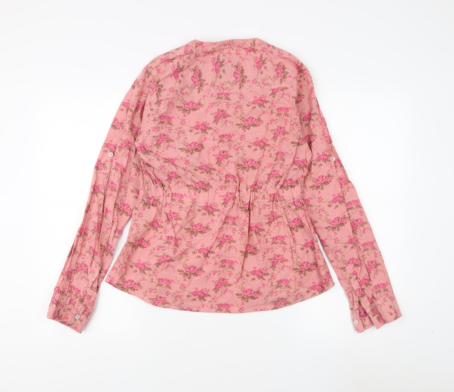 Lee Cooper Women's Pink Floral Blouse - Size L