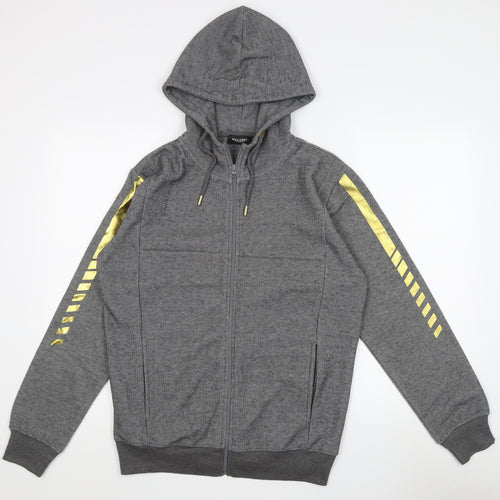 Alex Jones London Men's Grey Full Zip Hoodie, Size S