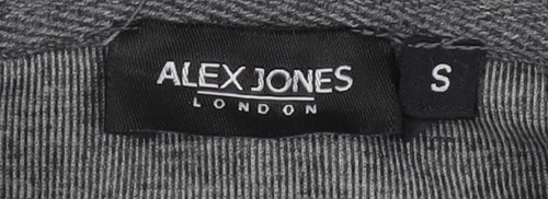 Alex Jones London Men's Grey Full Zip Hoodie, Size S
