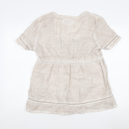 Malvin Women's Beige Crochet Blouse Size 14