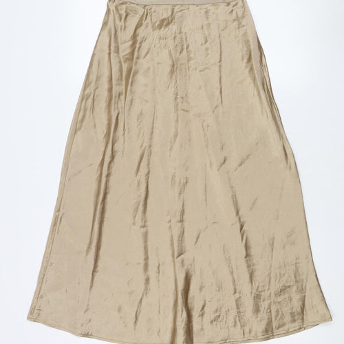 Marks and Spencer Women's Gold A-Line Long Skirt