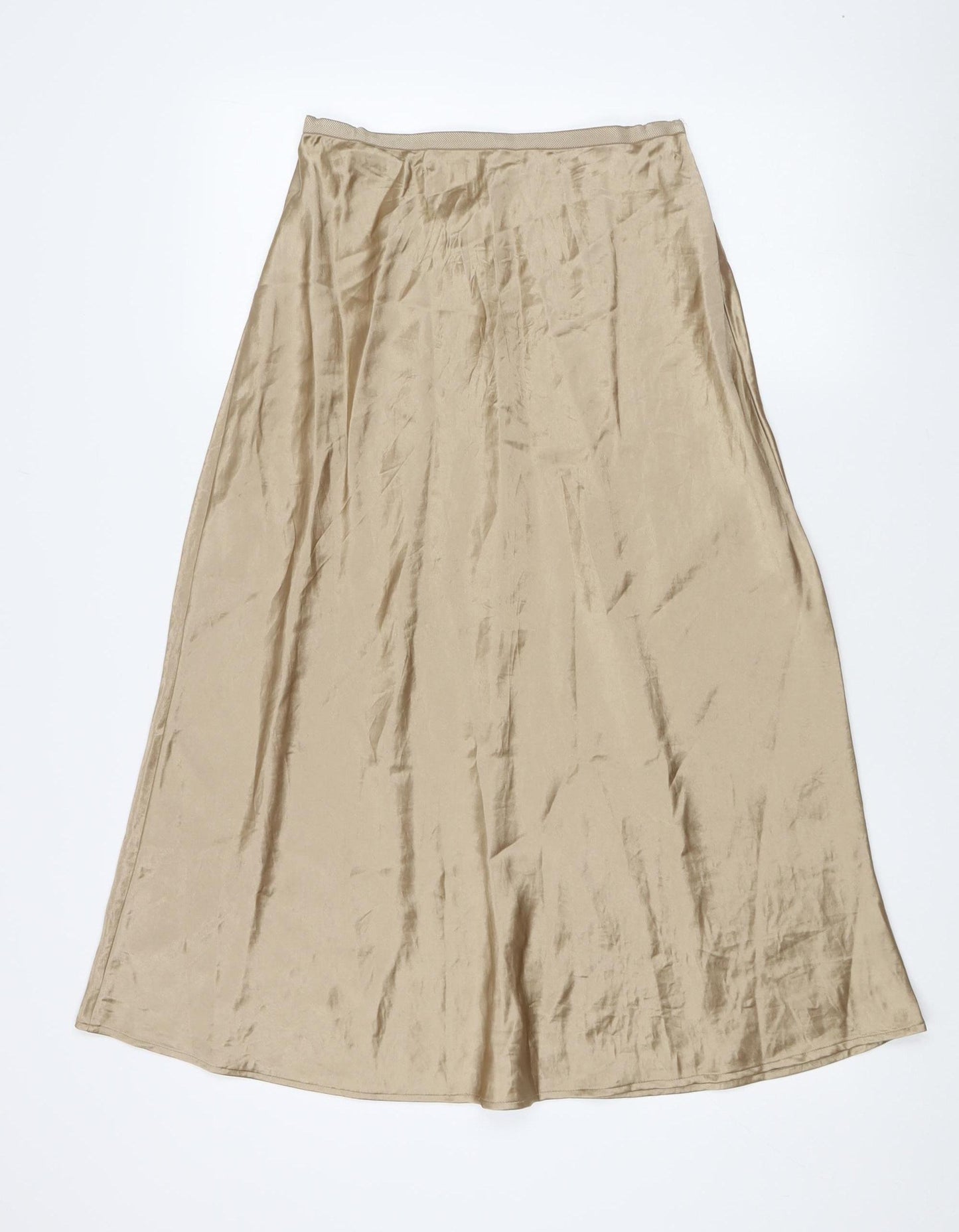 Marks and Spencer Women's Gold A-Line Long Skirt