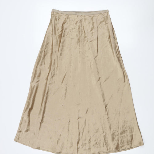 Marks and Spencer Women's Gold A-Line Long Skirt